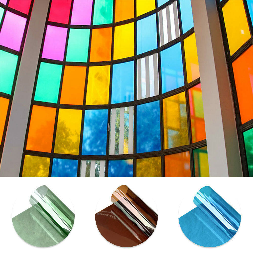 20x30cm 6pcs Bundle Transparent Decorativ Window Film Colorful for Festival Home Unbranded Does not apply