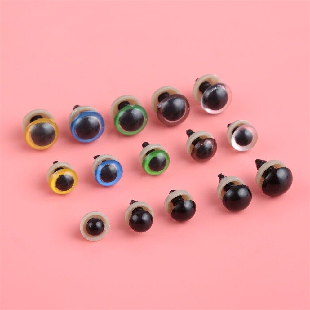 150Pcs 6mm-12mm Animal Safety Eyes Handmade Doll Puppet Plastic Eyes Multicolor Unbranded Does Not Apply - фотография #5
