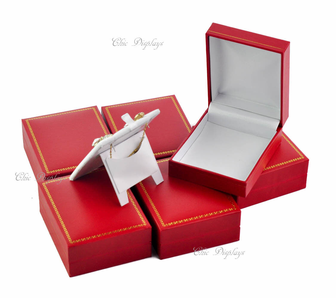 Red Jewelry Boxes for Chain Necklace Box Red Gift Boxes Pendant Gift Boxes 10 Pc Unbranded