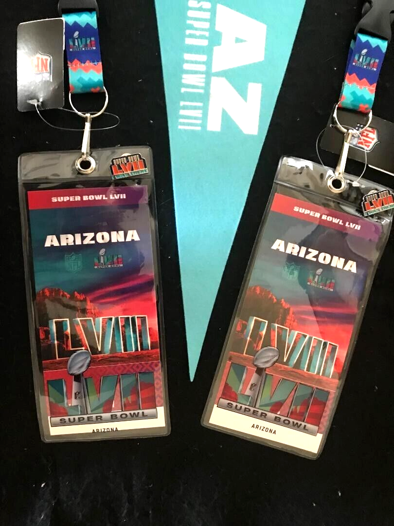 Pack of Super Bowl 57 Chiefs Eagles Pennant & Lanyards & Ticketholders & Pins Wincraft - фотография #4