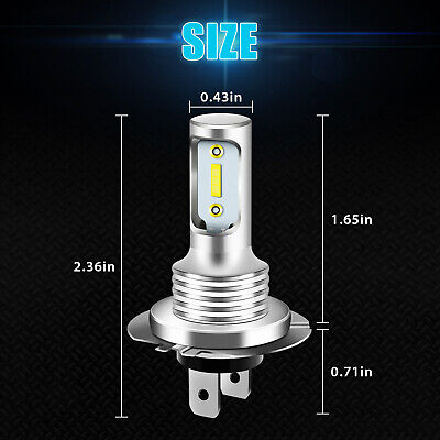 4x H7 LED Headlight Bulb Kit High Low Beam 220W 32000LM Super Bright 6000K White EEEKit Does Not Apply - фотография #7