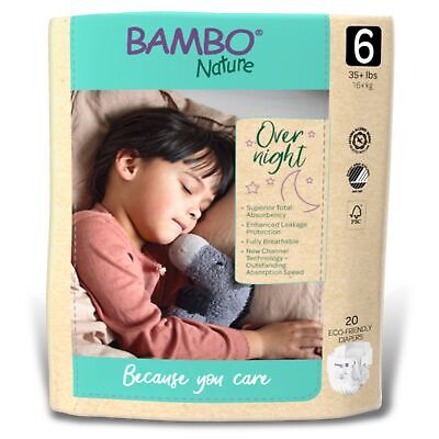 Bambo Nature Baby Baby Diaper Size 6 Over 35 lbs. 1000021012 40 Ct Bambo Nature 1000021012
