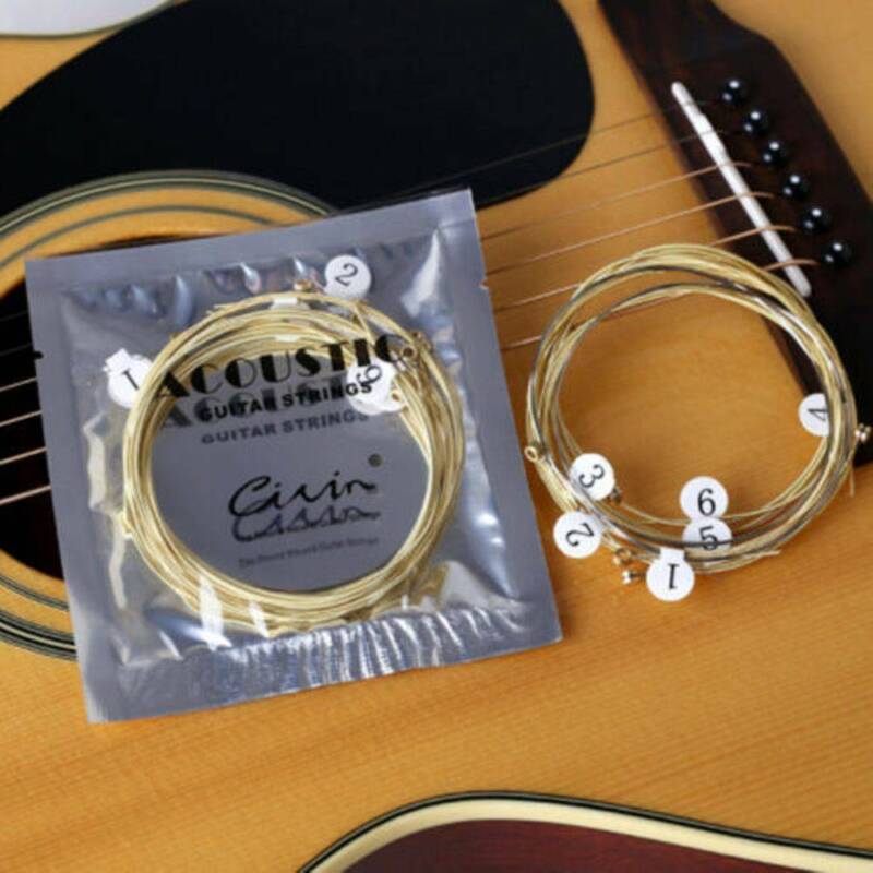 6 PCS Acoustic Guitar Strings Set Phosphor Bronze & Steel Strings Kits US Yanqueens Does not apply