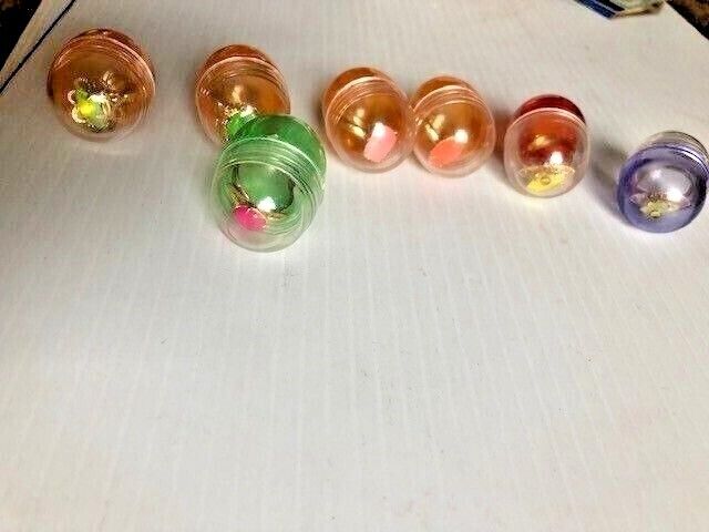 Vintage Vending Machine Toy Egg Capsules Toy Rings Lot of 7 Unknown