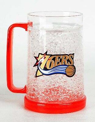 NBA Philadelphia 76ers 16oz Crystal Freezer Mugs, NEW (Lot of 2) Без бренда