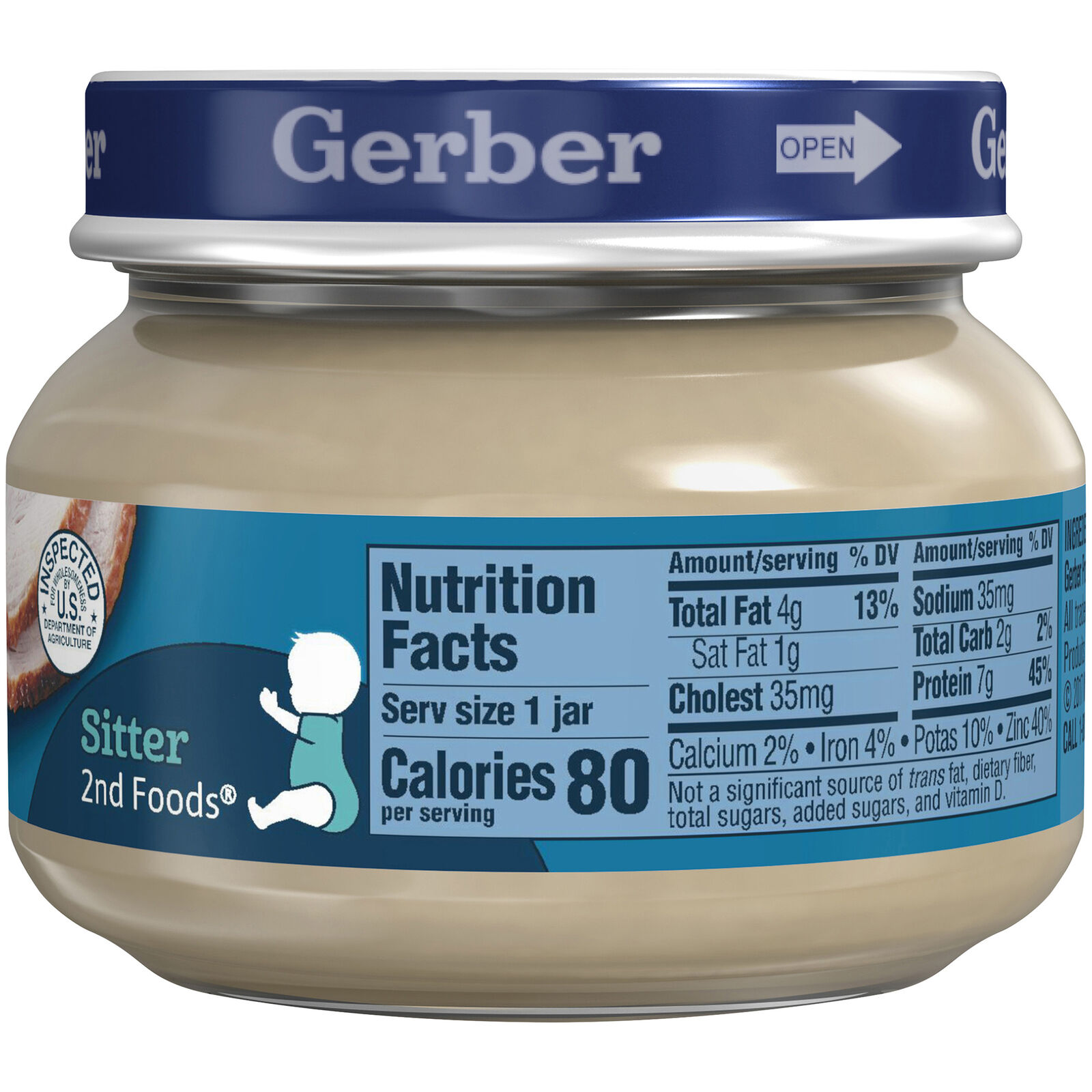 Gerber 2nd Foods Baby Food Jars Turkey and Gravy Non GMO – 2.5 Oz – Pack of 20 Gerber Does not apply - фотография #2
