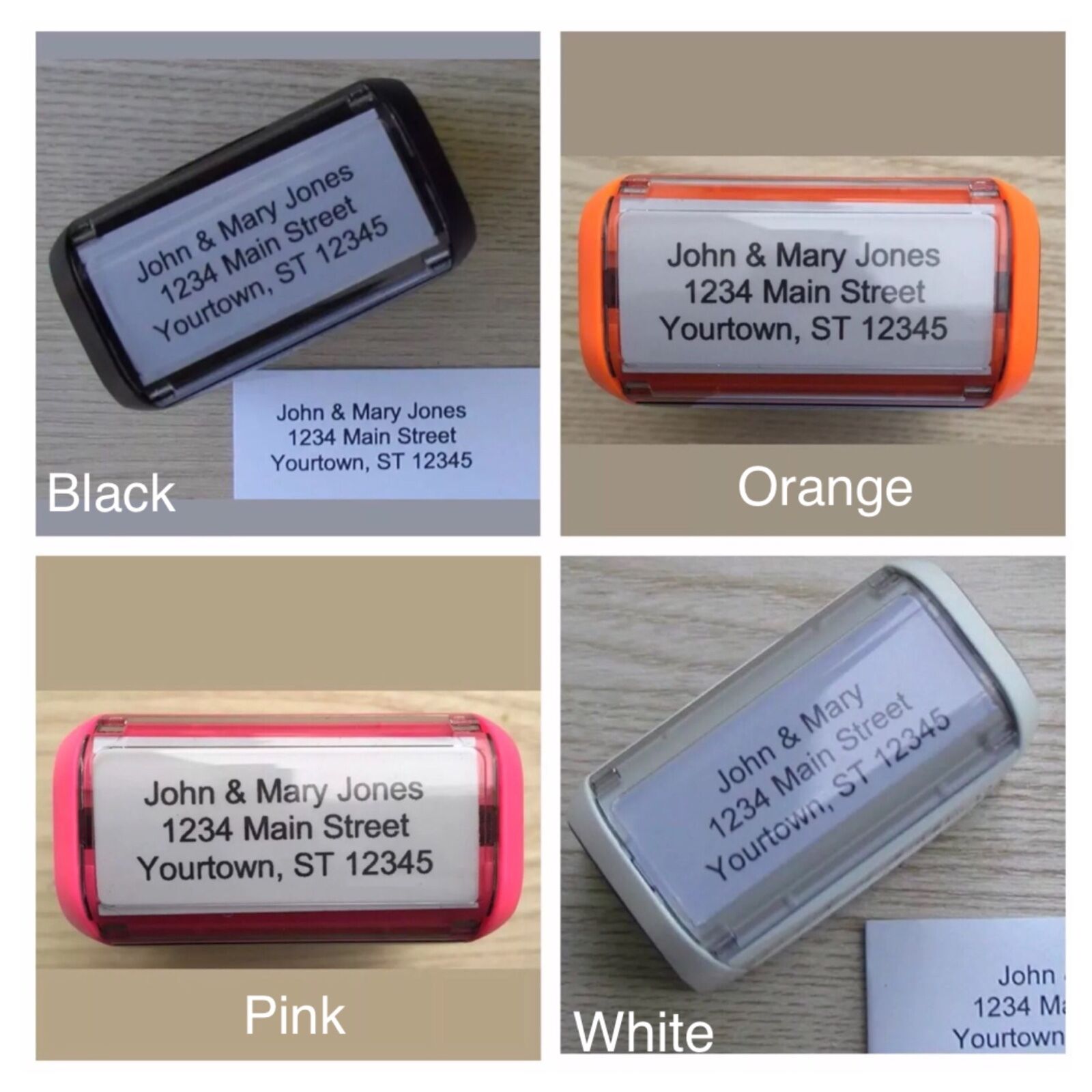 Personalized Custom 4 LINE RETURN ADDRESS Self Inking Rubber Stamp Unbranded Does Not Apply