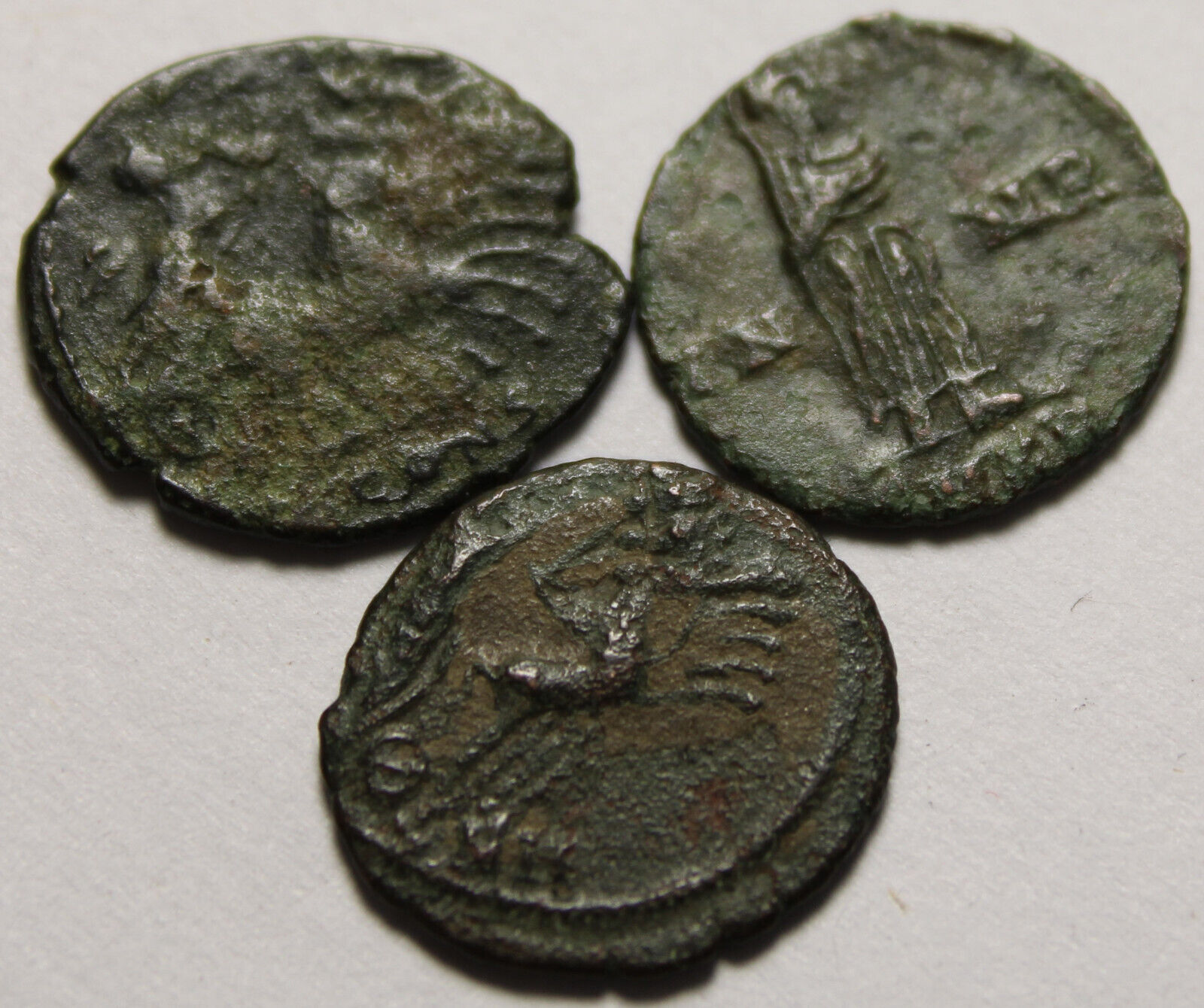 Lot genuine Ancient Roman coins veiled Constantine Victory quadriga hand of God Без бренда - фотография #2
