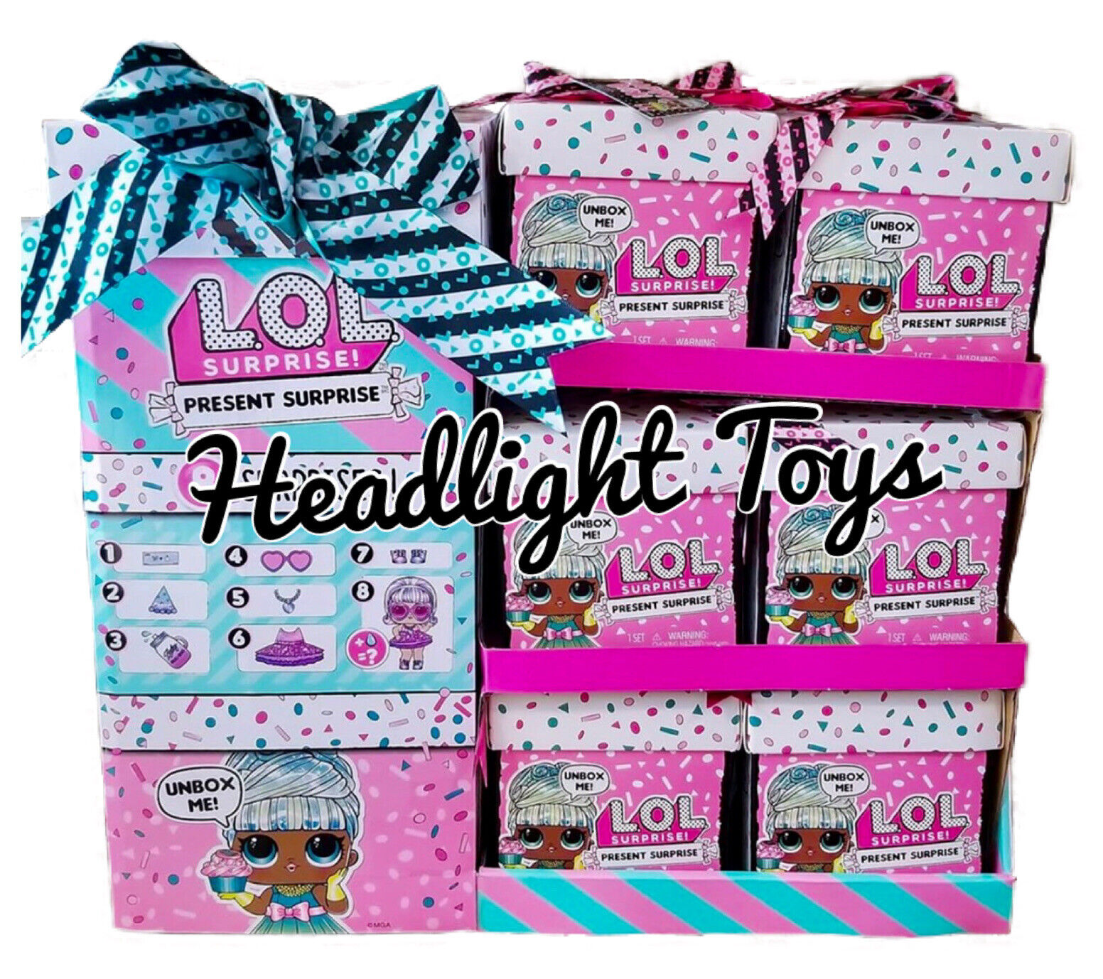 2 LOL Present Surprise Series 1 Gift Boxes Big Sister Birthday Month Party Doll MGA Entertainment - фотография #4