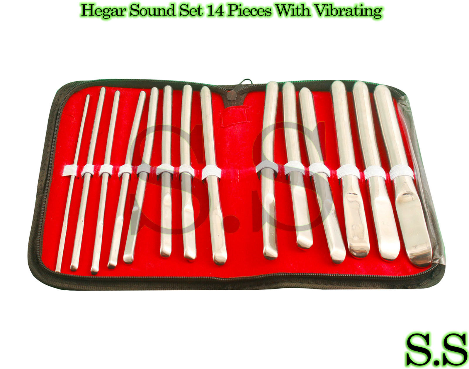 FLAT ENDED URETHRAL SOUNDS 14 PIECE KIT / ROD DILATOR S.S Does Not Apply - фотография #2