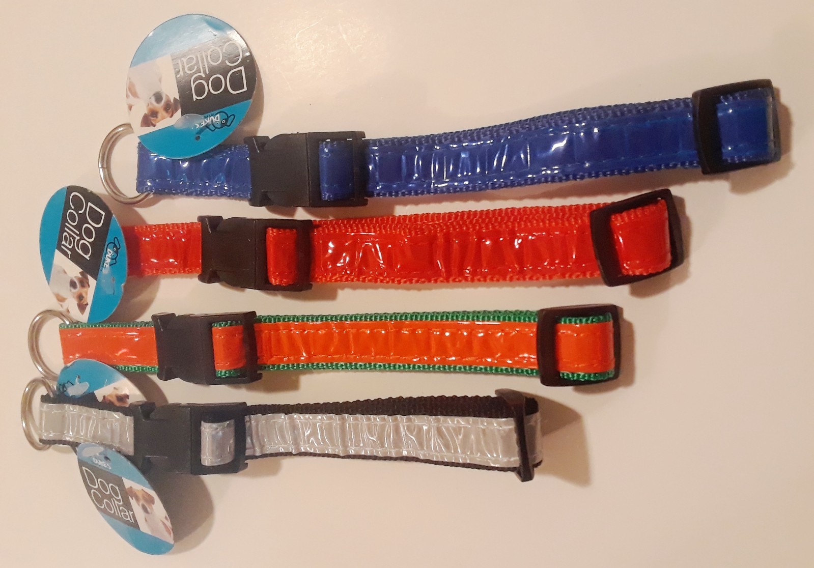 SET OF 4 - Reflective Woven Dog Collar - 4 colors to choose from Без бренда - фотография #8