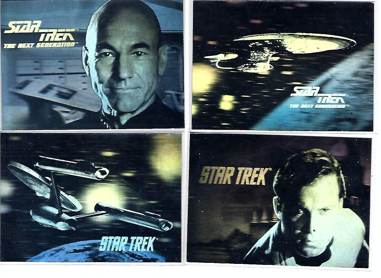 Star Trek Set Of 4 Impel Hologram Cards  #H1 - #H4-set Без бренда