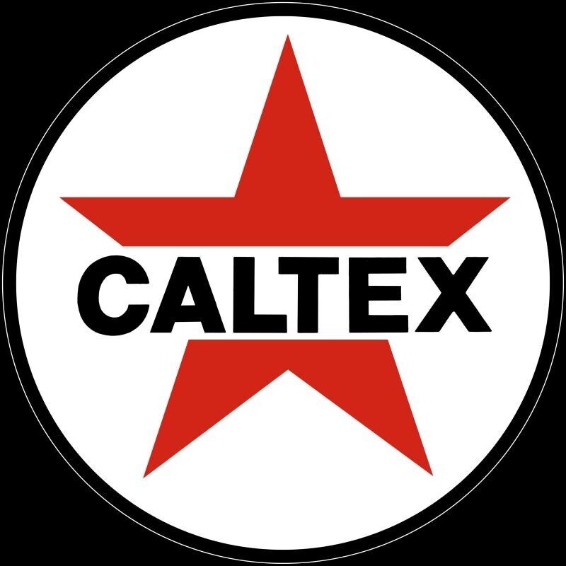 CALTEX Chevron Texaco Gasoline NEW Sign 28" Dia. Round AMERICAN STEEL Без бренда