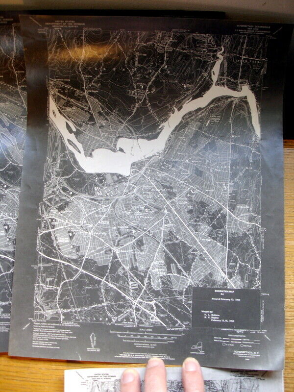 Vtg 1960 Flood Inundation Maps /Topos Negatives Hudson Mohawk Susq. Seneca R. NY Без бренда - фотография #3