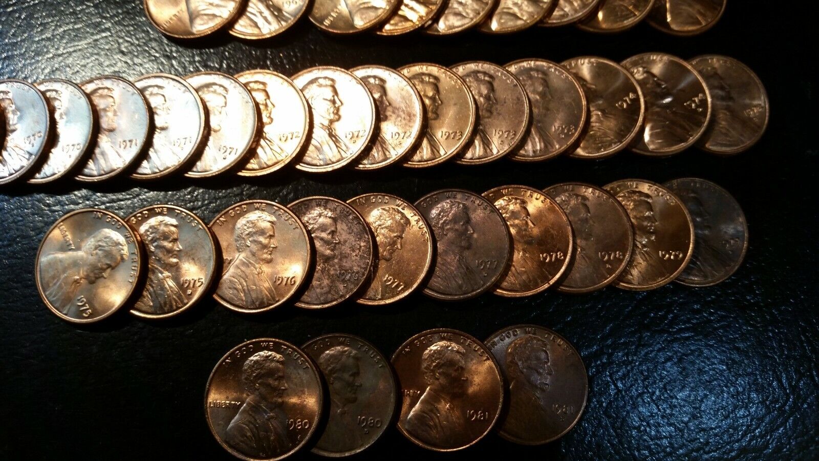 Complete Copper Memorial Cent Penny Set 1959-81d (50 Coins) Unc, BU, most Red   Без бренда - фотография #8