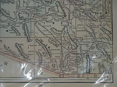 Lot 2 Antique Maps Arizona Gaskell's Atlas of the World 1893 ca 1900 Color Без бренда - фотография #9