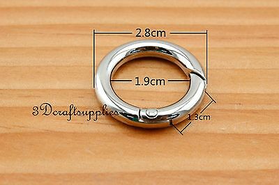 Spring Gate O Ring Snap Clip Trigger alloying metal nickel 3/4 inch 6 pcs U199 Unbranded Does Not Apply