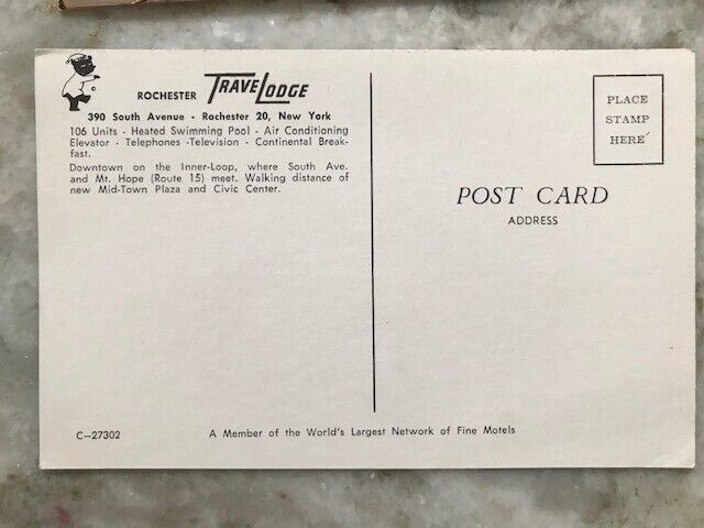 3 Travelodge Motel Postcards. Rochester NY (2 dup.) & San Diego CA. unposted Без бренда - фотография #5