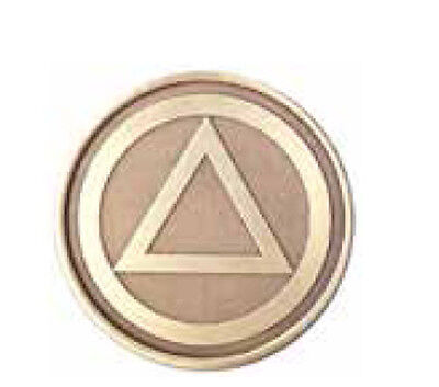 Circle Triangle Serenity Prayer Bronze Recovery Medallion Coin Chip AA  Без бренда - фотография #4