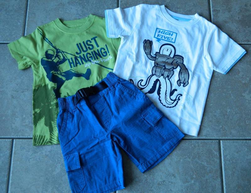 Sz 3T,3 years outfit Gymboree,3 pc. set,cargo shorts,T-shirts,NWT,Space Explorer Gymboree