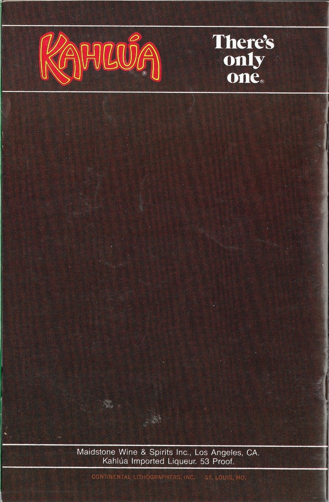  Vintage Kahlua Recipe Book Maidstone Wine & Spirits Kahlua - фотография #6