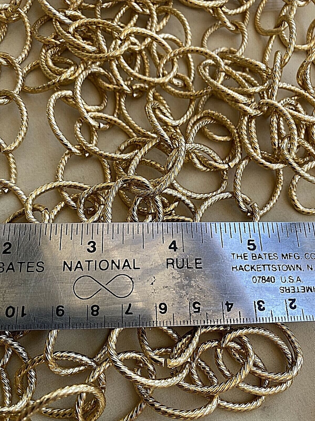 30' Gold Plate Aluminum 20mm x 26 Oval Rope Link Chain B46A Unbranded - фотография #5