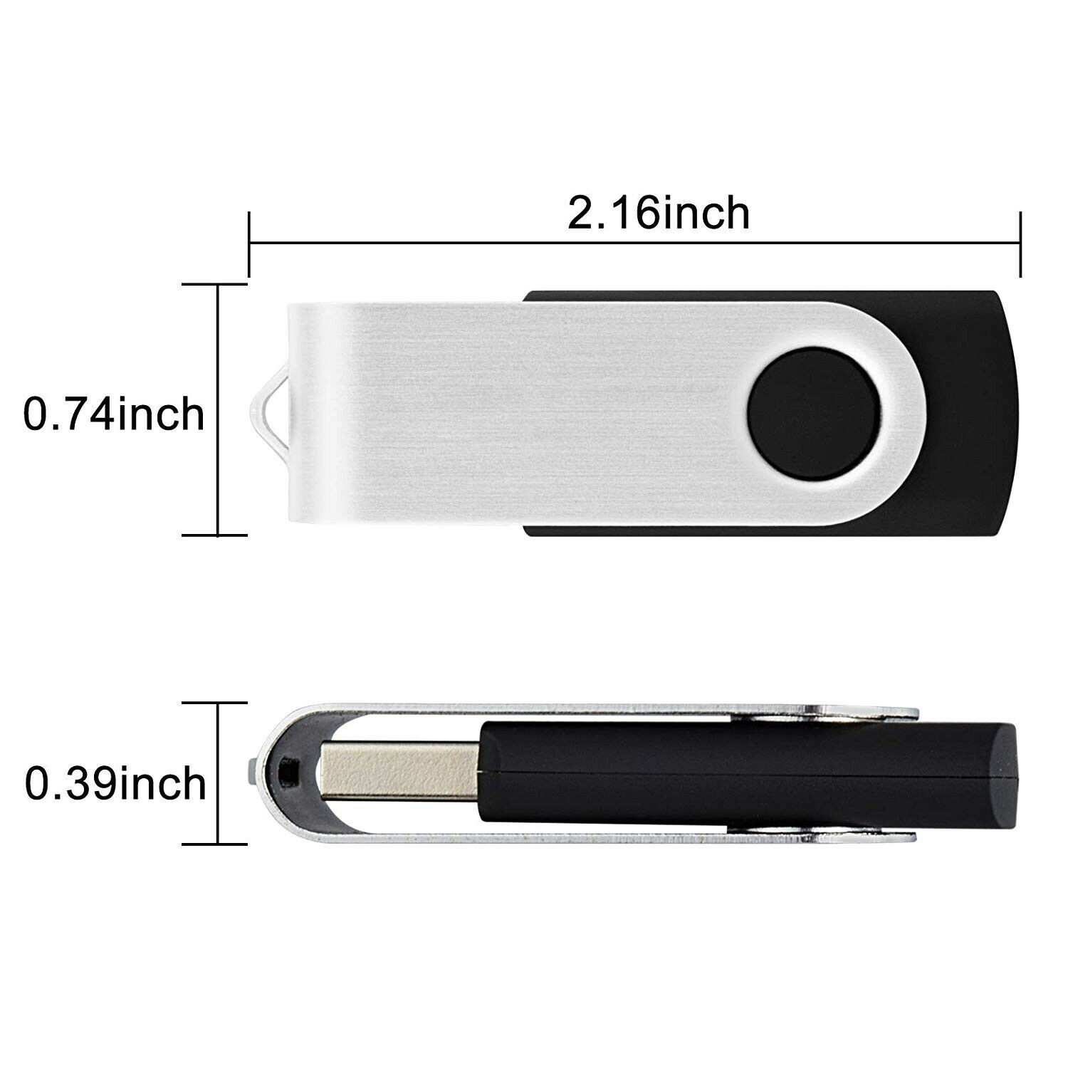 10 Pack 128MB Swivel USB Flash Drives Memory Stick U Disk Thumb Pen Drive Black Kootion Does Not Apply - фотография #11