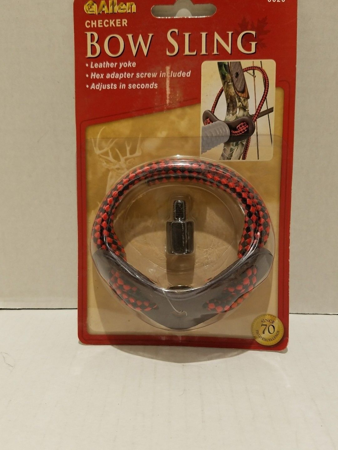 ALLEN Checker Bow Wrist Sling - Red -Leather Yoke - 6626 - Lot of 14 Allen 6626