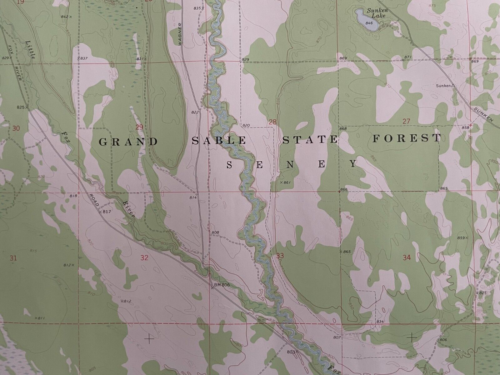 US Geological Survey Maps Michigan UP Porcupine Mountains Sunken Lake White Pine Без бренда - фотография #3