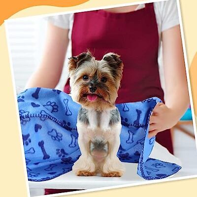 50 Pack Puppy Blanket Bulk 24 x 28 Inch Small Soft Fleece Pets Blanket Paw  Does not apply Does Not Apply - фотография #2
