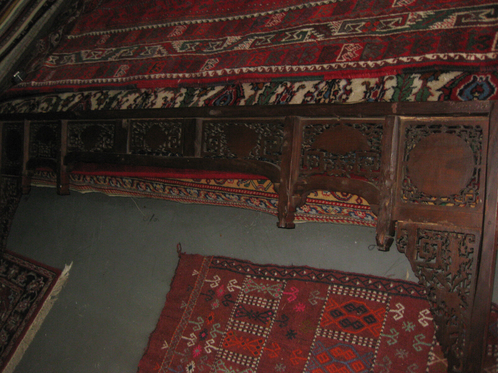Chinese antique carved wood canope of opium or wedding  bed, Qing dynasty Без бренда - фотография #12