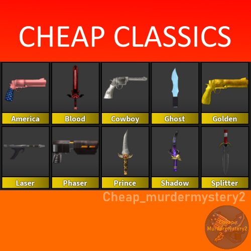 Roblox Murder Mystery 2 MM2 Super Rare Classics/Vintages *FAST DELIVERY* Roblox Roblox