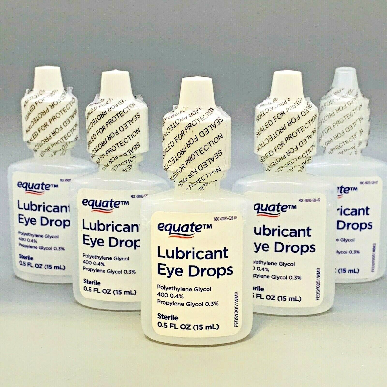 Equate Lubricant Eye Drops Irritation 5PK Exp 10/23+ EQUATE Does Not Apply