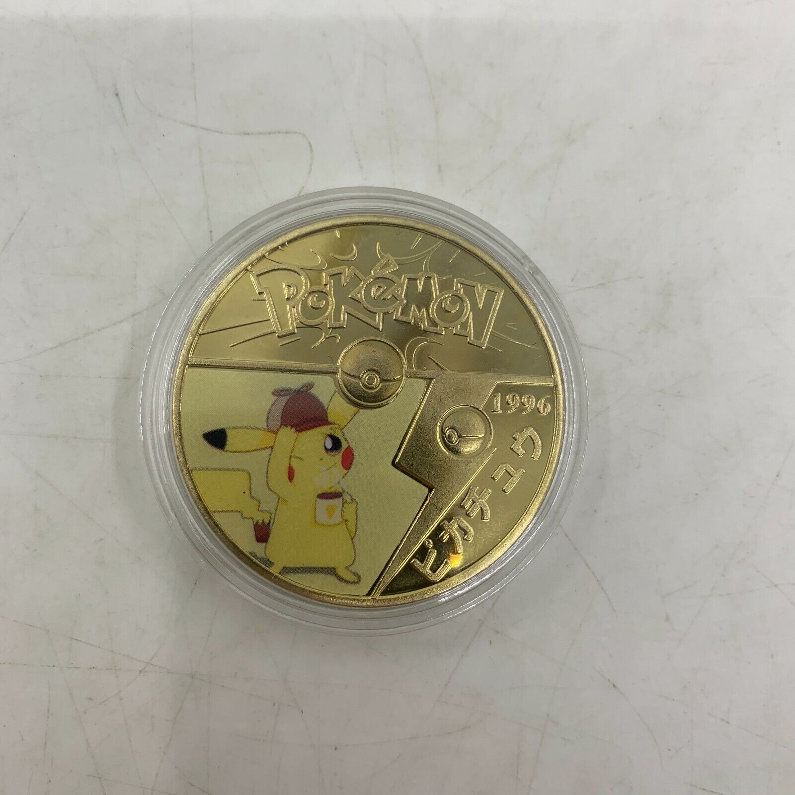 10pcs Pokemon Pikachu Coin Japan Anime Gold Commemorative Coin in box Kelin - фотография #10