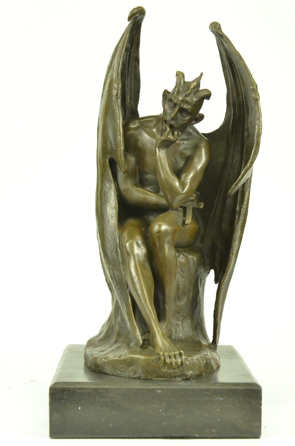 Satan Lucifer Devil Statue Bronze Satanism Baphomet Hot Cast Marble Sculpture Без бренда