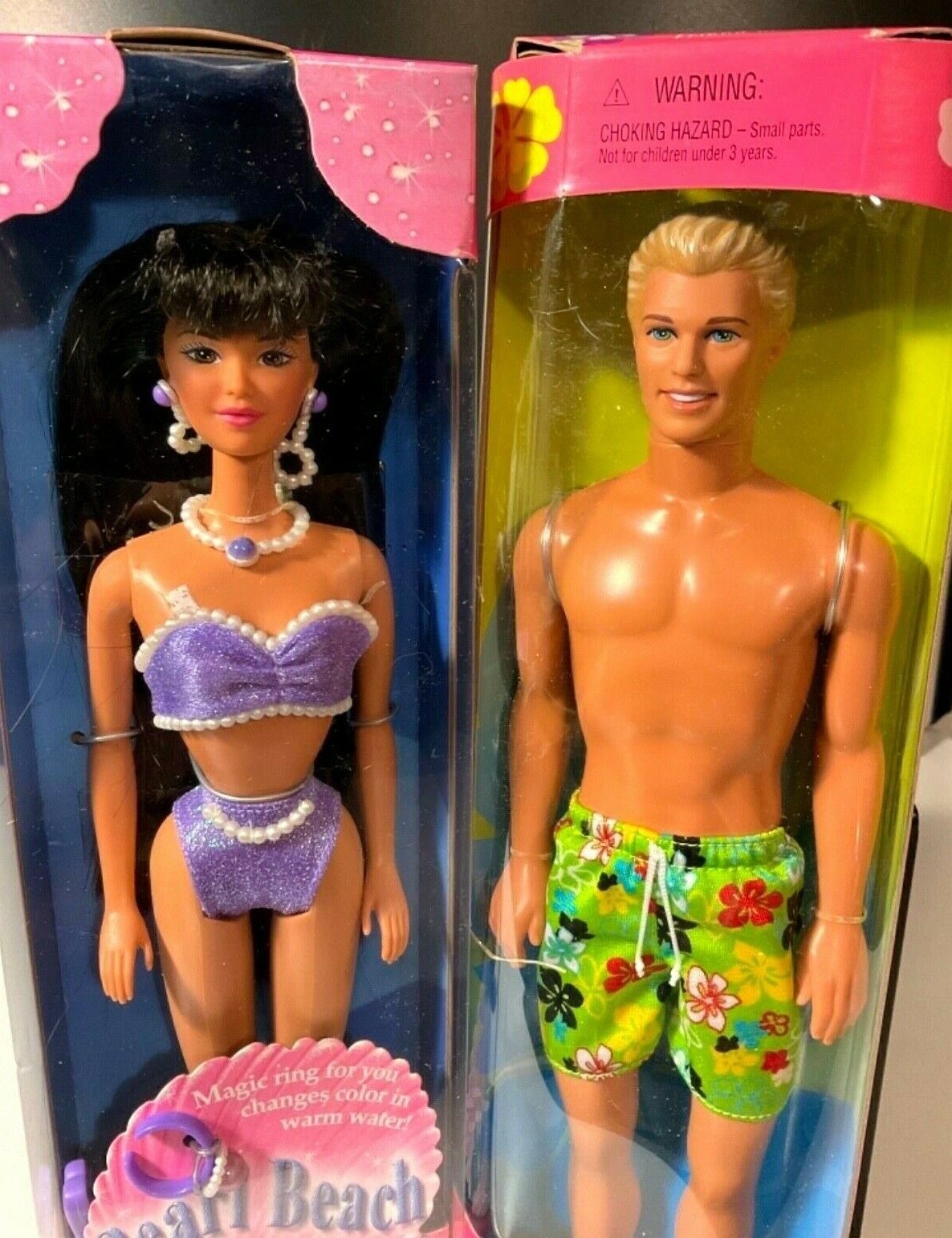 Vintage Lot of 2 Mattel Barbie 1997 Kira Pearl Beach & 1999 Hawaii Ken NIB Mattel 24616, 18580 - фотография #12