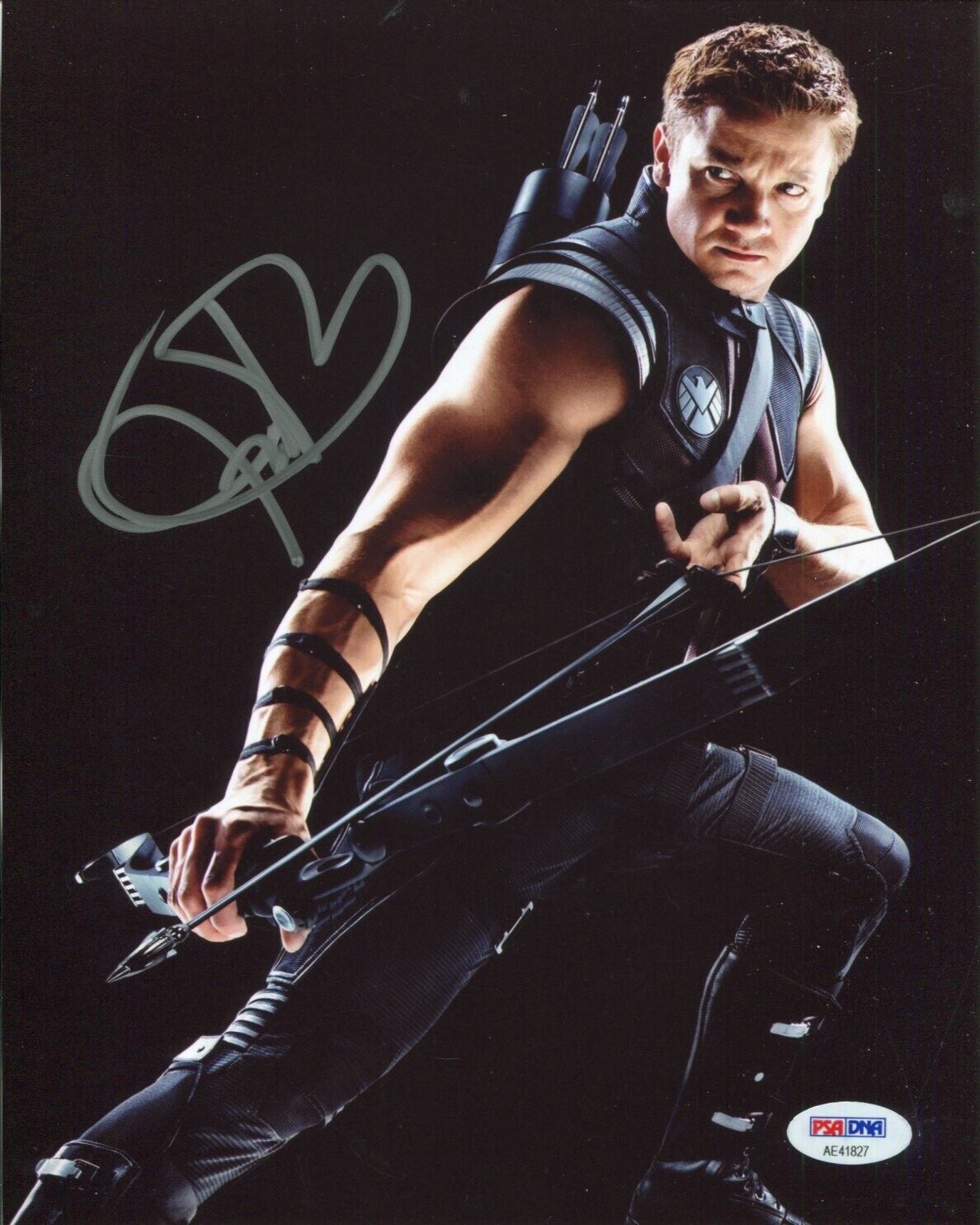 Jeremy Renner Disney Marvel Avengers Hawkeye Signed Autograph Photo PSA DNA Без бренда