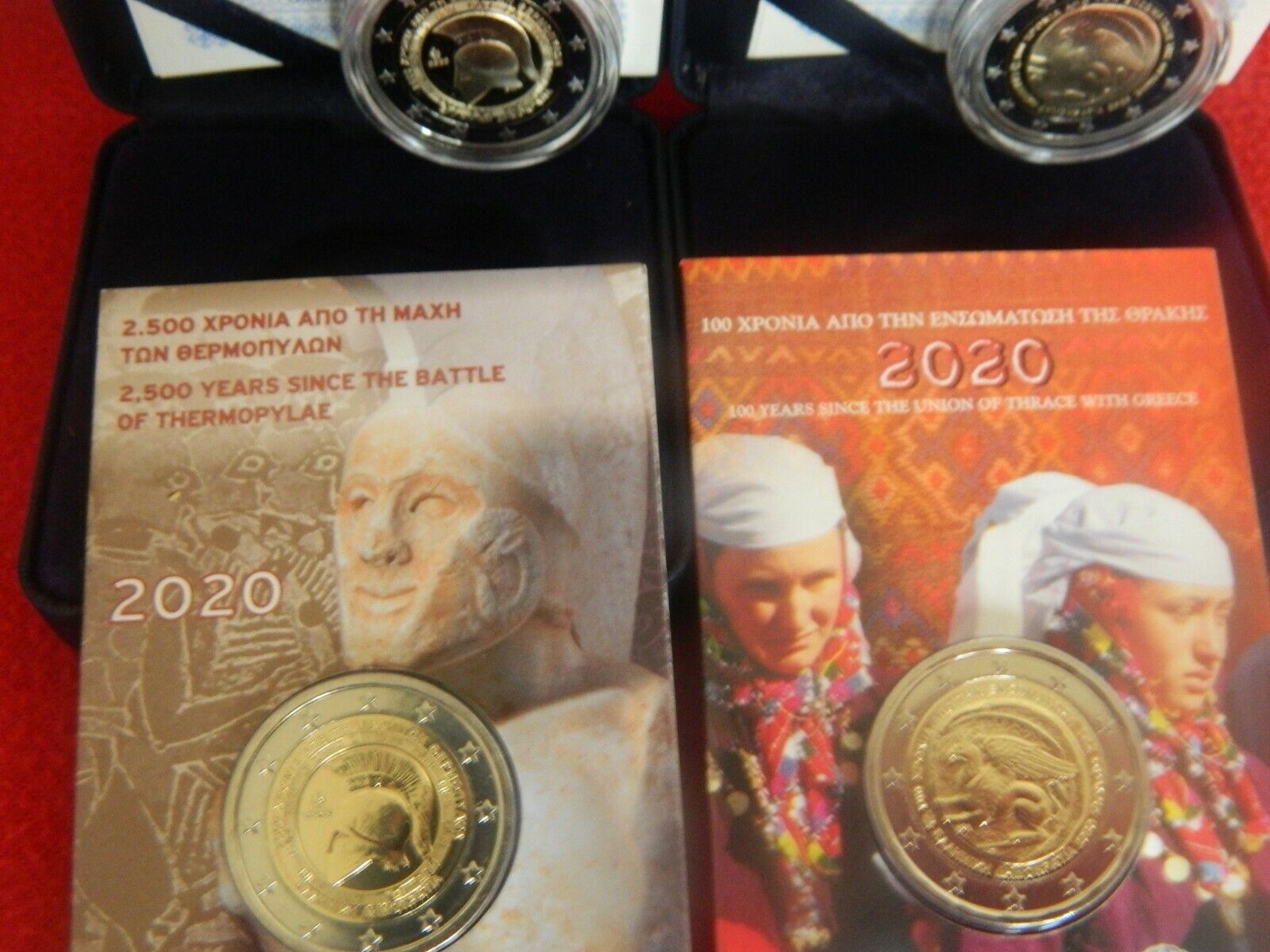 Greece, 2020, Thrace and Thermopiles proof+ Coin card lot, 2 Euro Coin Без бренда