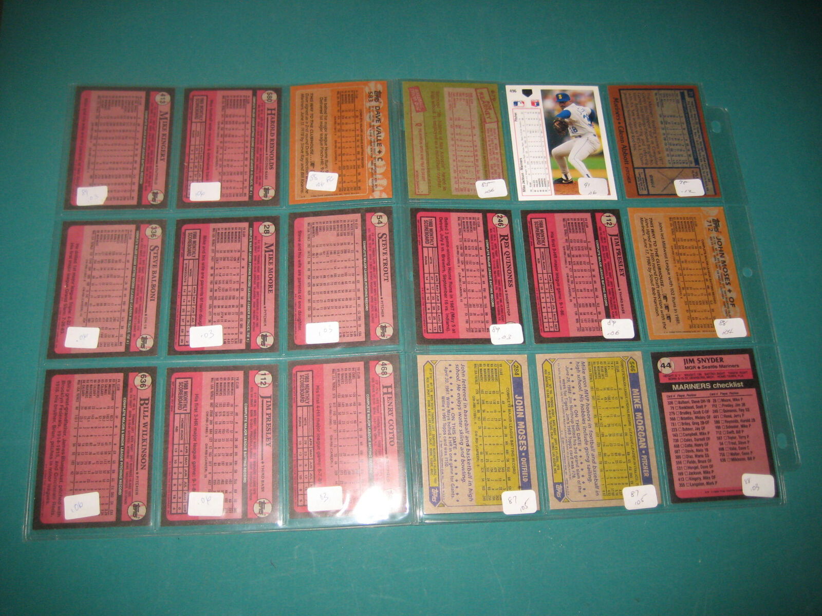 *LOT OF 133~1985-92 SEATTLE MARINERS BASEBALL CARDS-TOPPS, DONRUSS, FLEER, ETC. Без бренда - фотография #6