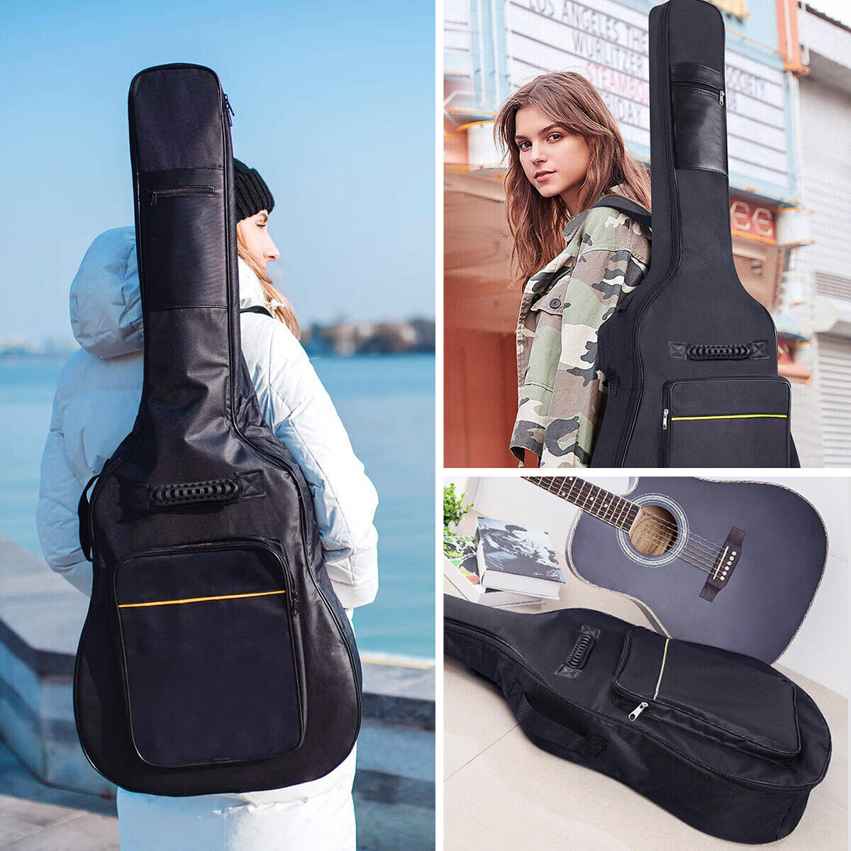 40"/41" Classical Acoustic Guitar Case Gig Bag Heavy Duty Thicken Soft Padded US Housmile Padded Protective Acoustic Guitar Gig Bag - фотография #3