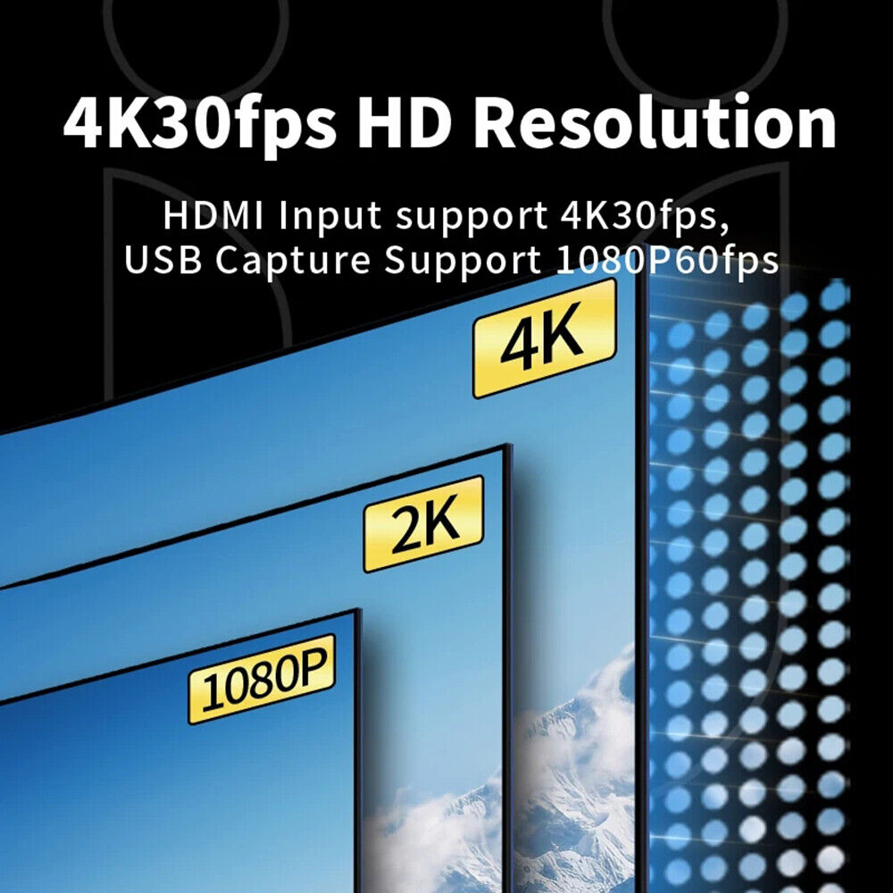 4K@60hz Video Audio Capture Card HDMI To USB 3.0 HD 1080P Gaming/Live Streaming Unbranded - фотография #7