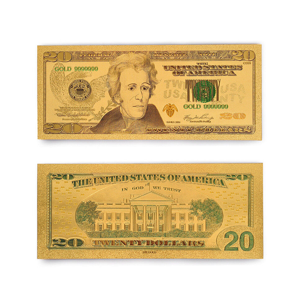 7PCS Gold Banknote American Dollar Bill Money Colored Dollar Bill Novelty Money Без бренда - фотография #6