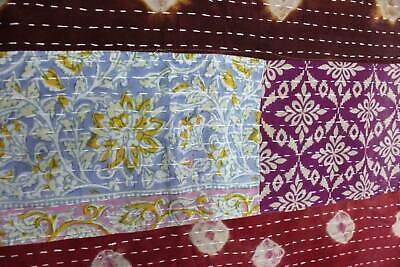 Indian Old Sari Patchwork Curtain Door Drape Boho Decor Cotton Multi Kantha Pair Decor Does Not Apply - фотография #6