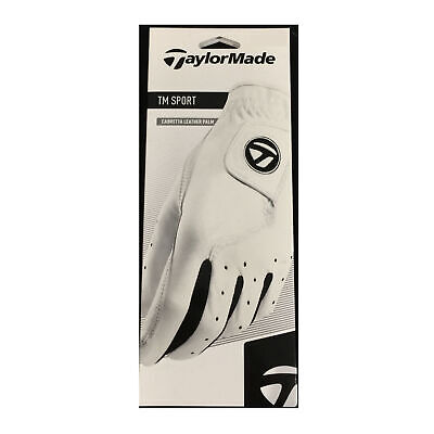 TaylorMade Women's Sport Cabretta Leather Palm White Golf Glove - RH L (3-Pack) TaylorMade
