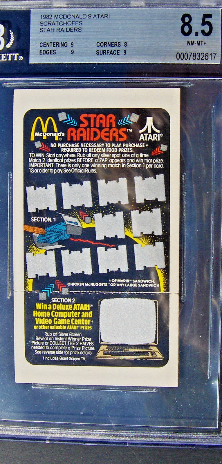LIMITED VERY RARE 1982 Graded  (4) 8-8.5 Cards UNSCRATCHED SET - Atari McDonalds Без бренда Not Applicable - фотография #11