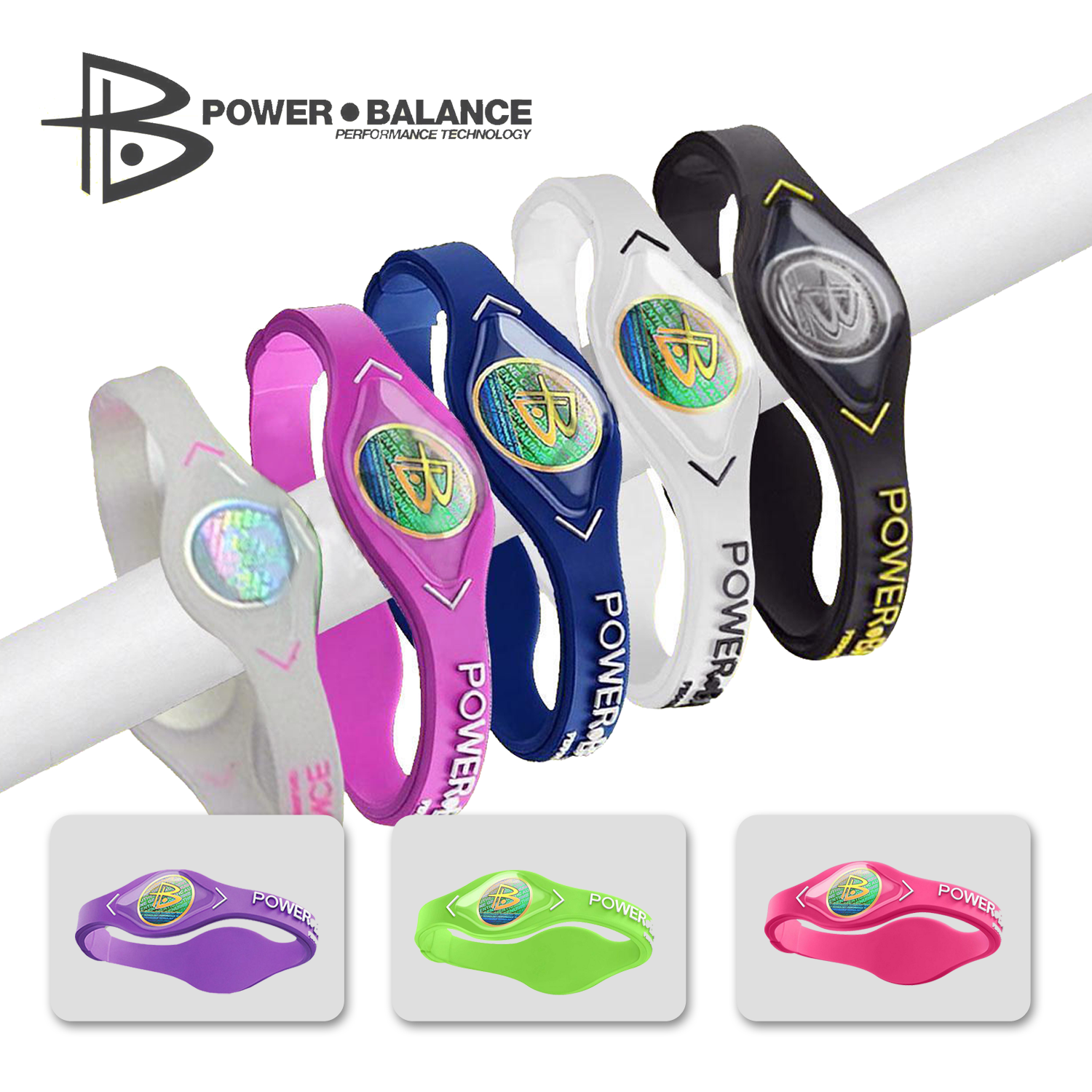 Power Balance Bracelet Hologram Silicone Original Strength And Flexibility Power Balance Does Not Apply - фотография #4