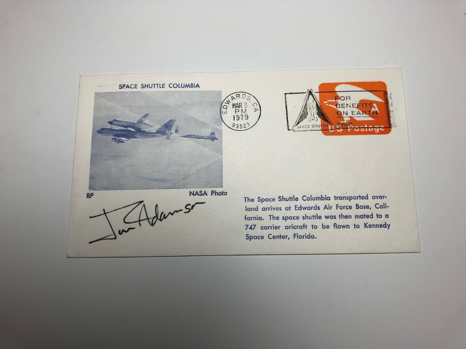 Jim Adamson NASA Astronaut, 3 Covers & RARE Autographed Letter GIVING ADVICE  Без бренда - фотография #2