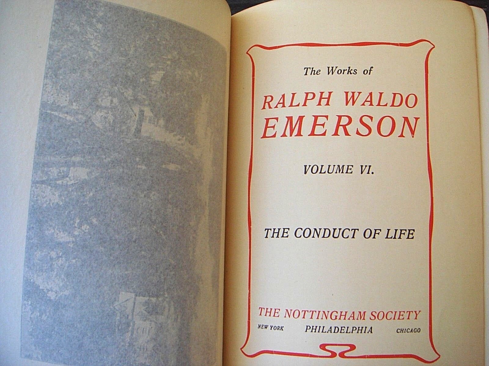 Works Of Ralph Waldo Emerson Antique Books Limited Edition Deluxe Rare Society Без бренда - фотография #11