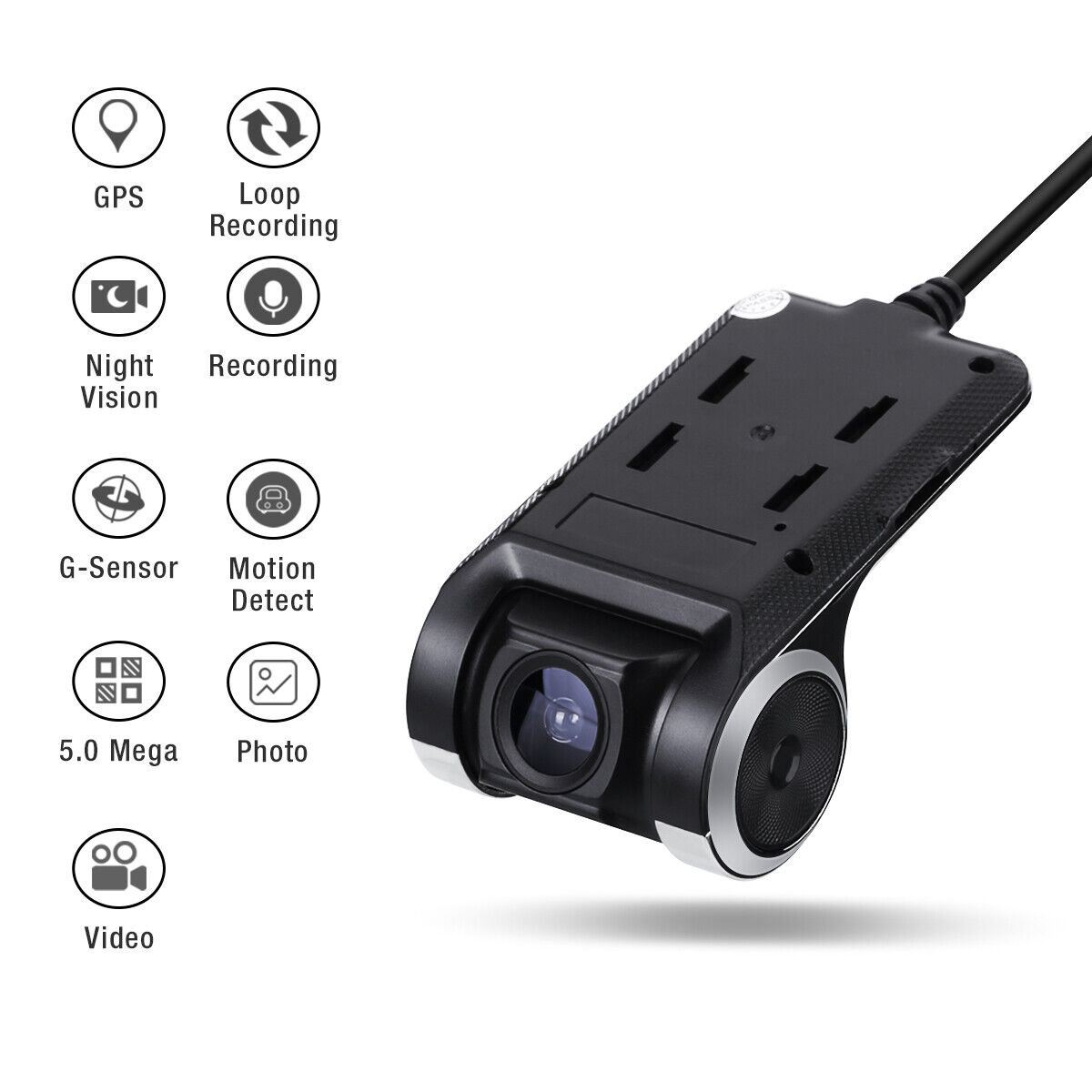 Car DVR Camera HD 1080P ADAS Video Recorder Dash Cam for Car Radio Android US Unbranded A000178 - фотография #3