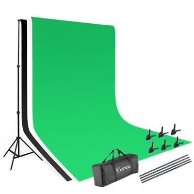New 10Ft Adjustable Background Stand Kit For Photography with 3 Backdrop Unbranded Does Not Apply